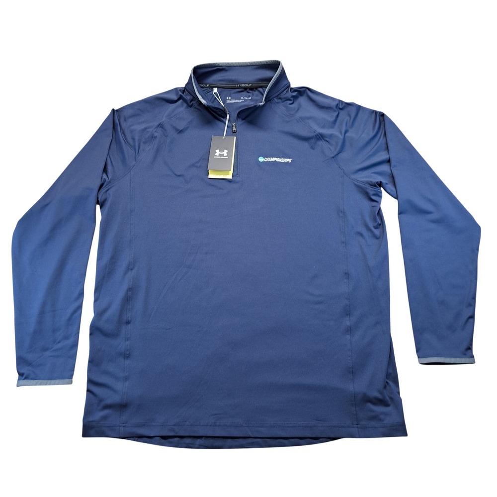 Under Armour Pullover Mens XL Navy New NCAA Championships 1/4 Zip Golf UPF 50